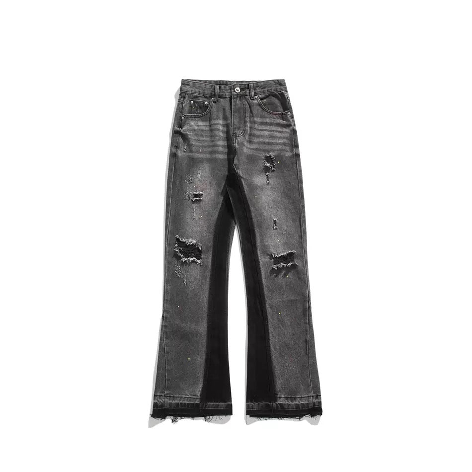 VAMO - Destroyed Flared Denim