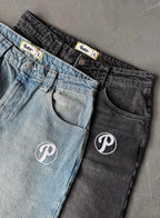 VAMO - Baggy “P-Logo” Denim Jeans