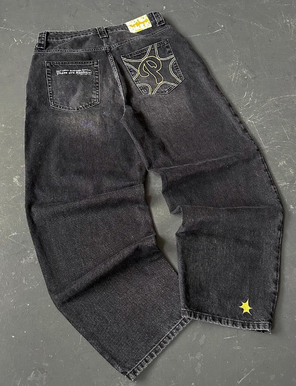 VAMO - Baggy “P-Logo” Denim Jeans