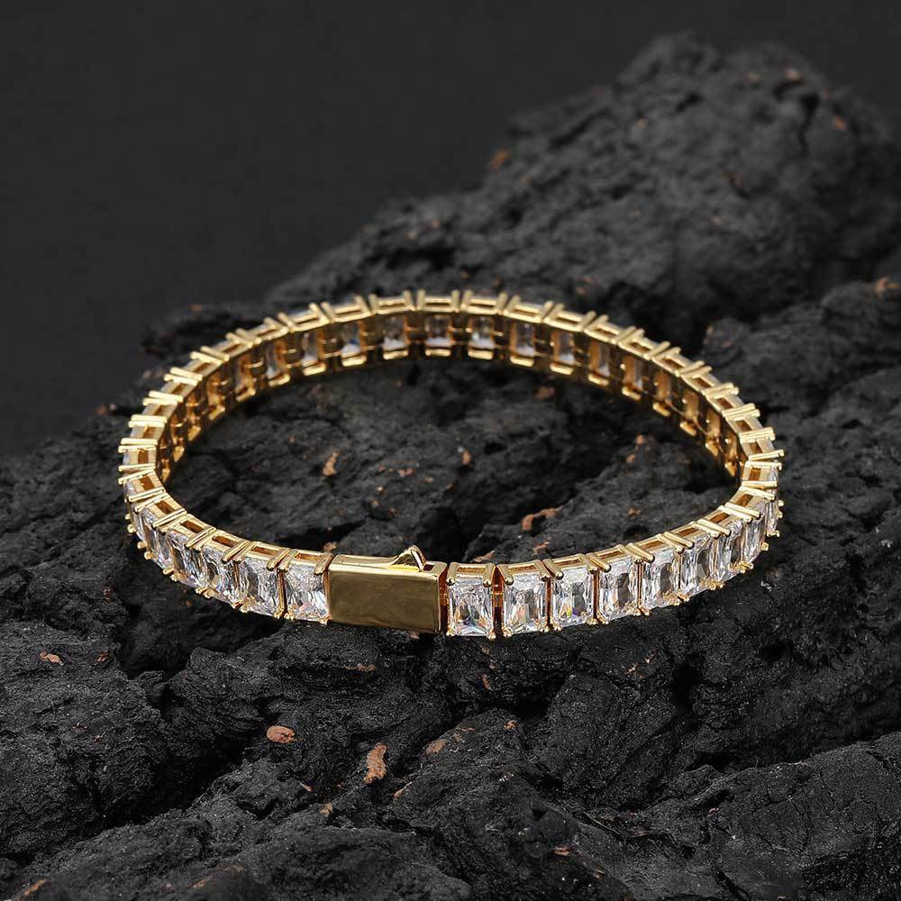VAMO - “Diamond Cut” Iced Bracelet – Gold Edition