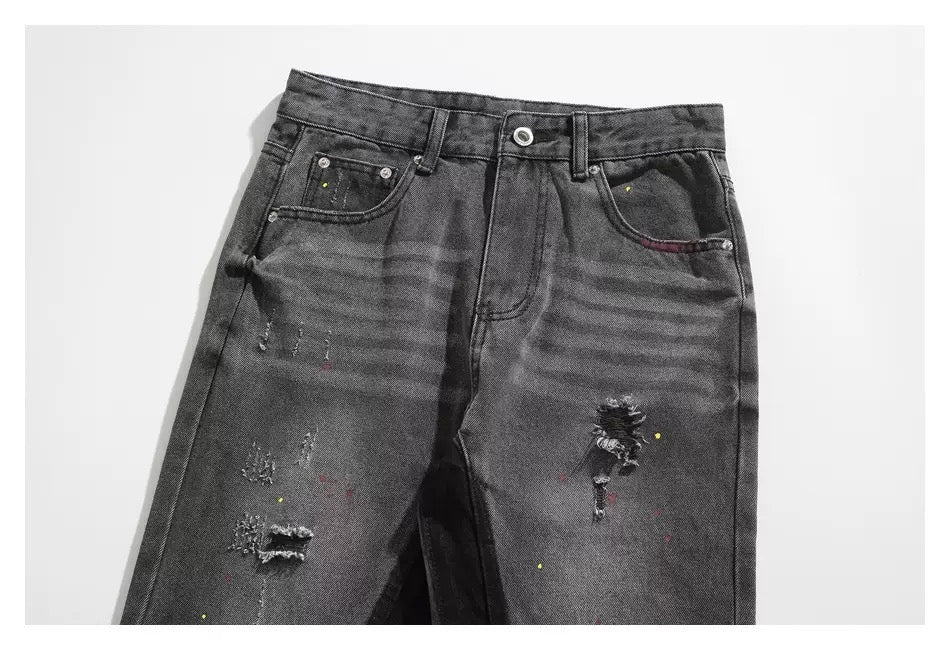 VAMO - Destroyed Flared Denim