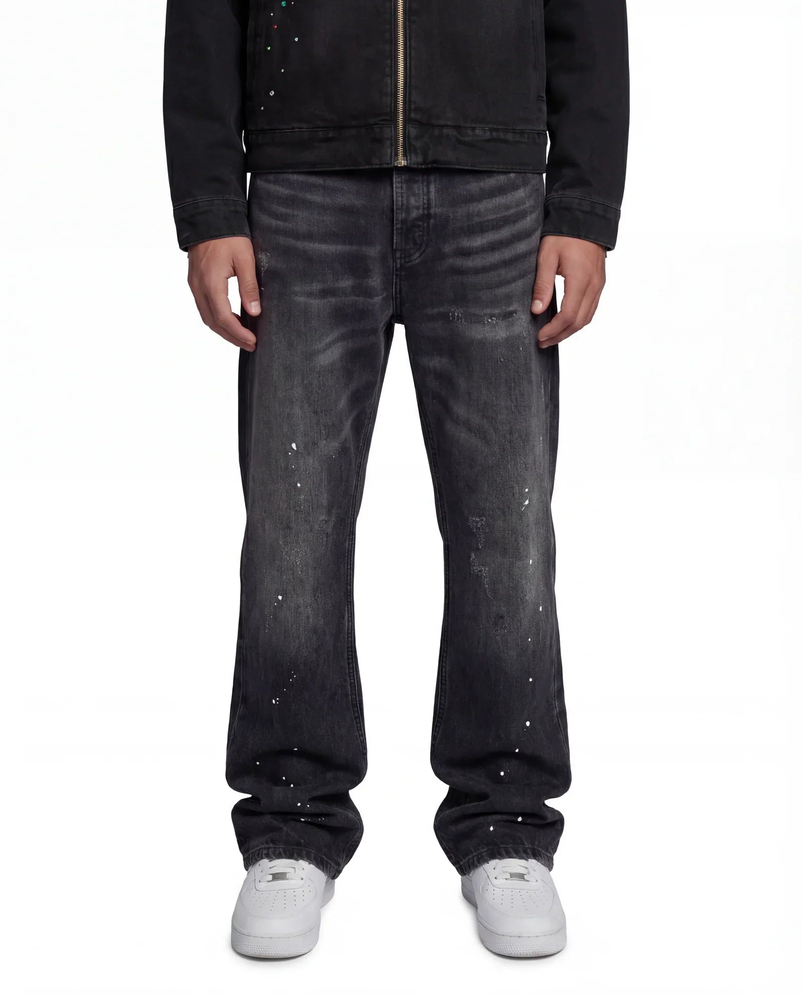 VAMO - Flared Splashed Jeans